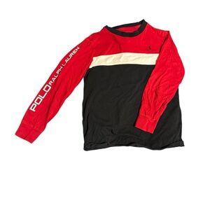 Polo by Ralph Lauren Red and Black Long Sleeve Tee